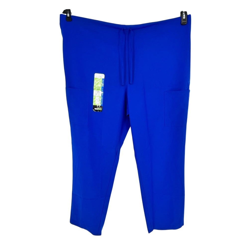 Scrubstar Scrub Pants Unisex 3XL Electric Blue Drawstring Mechanical Stretch NEW
